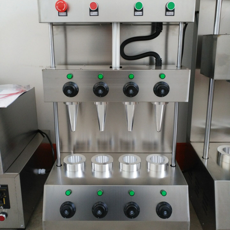 Línea de máquinas formadoras de cono de pizza